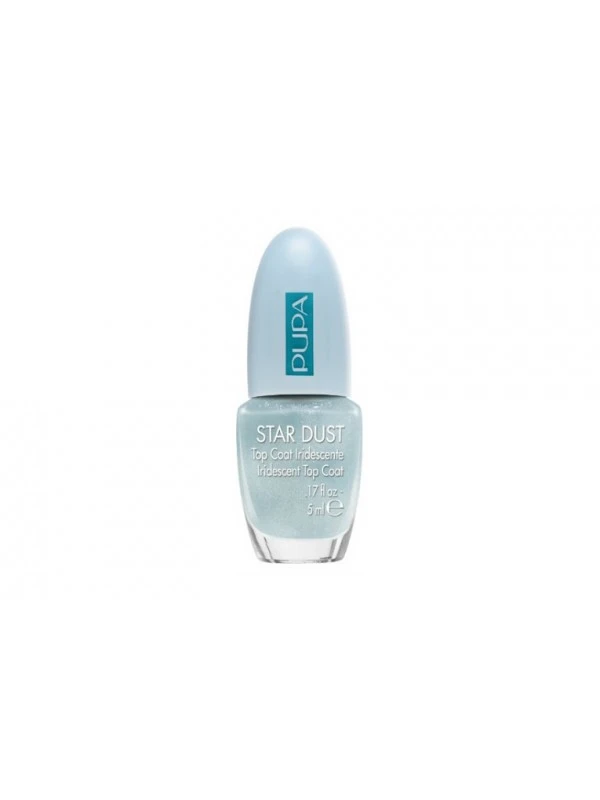 Top Coat Pupa Star Dust - 010 Sky Blue 3 Top Coat Pupa Star Dust - 010 Sky Blue