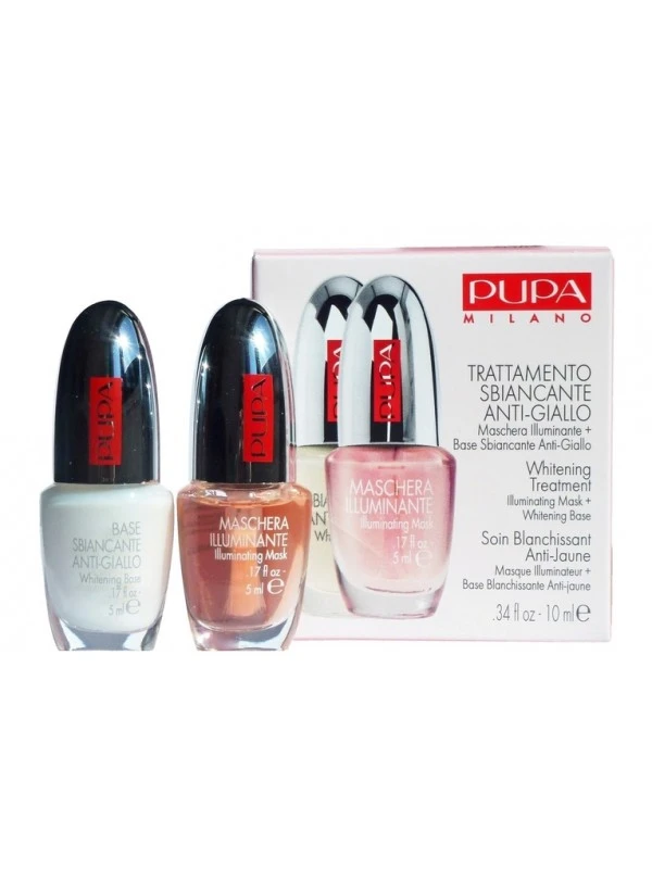 Trattamento Unghie Pupa Sbiancante Anti Giallo+maschera Illum. 3 Trattamento Unghie Pupa Sbiancante Anti Giallo+maschera Illum.
